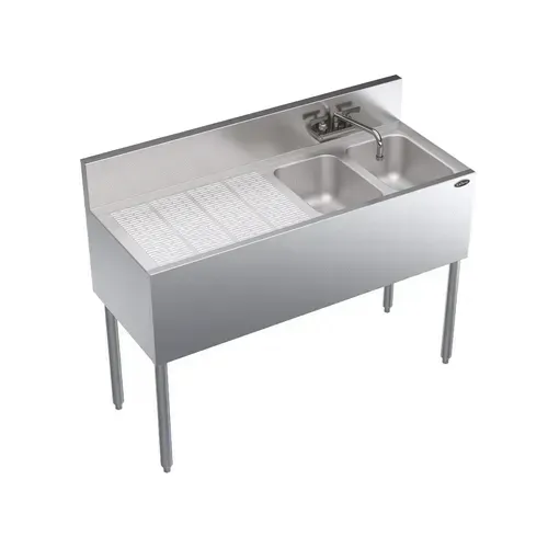Krowne Metal KR19-42R Underbar Sink Unit, 2 Compartment, 48"W x 19"D