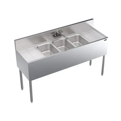Krowne Metal KR19-53C Underbar Sink Unit, 3 Compartment, 60"W x 19"D