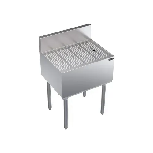 Krowne Metal KR19-GS24 Stainless Steel Underbar Drain Workboard Unit, Freestanding, 24" x 19"