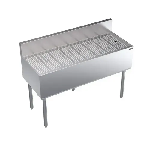 Krowne Metal KR19-GS48 Stainless Steel Underbar Drain Workboard Unit, Freestanding, 48" x 19"