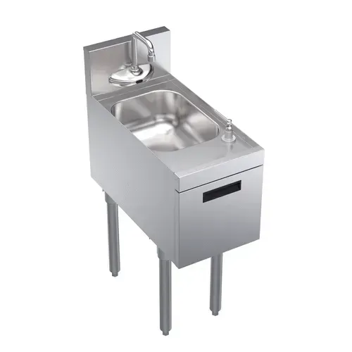 Krowne Metal KR24-12ST-E Underbar Sink Unit, Compartment with and / - 12"W x 24"D