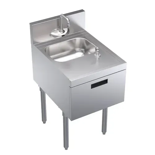 Krowne Metal KR24-18ST-E Underbar Sink Unit, Compartment with and / - 18"W x 24"D