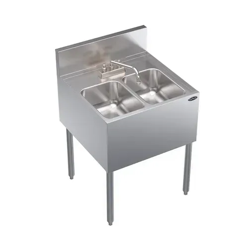Krowne Metal KR24-22C Underbar Sink Unit, Compartment with and / - 24"W x 24"D