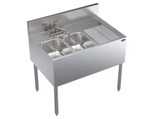 Krowne Metal KR24-32L Underbar Sink Unit, Compartment with and / - 36"W x 24"D