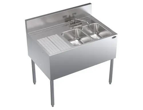 Krowne Metal KR24-32R Underbar Sink Unit, Compartment with and / - 36"W x 24"D