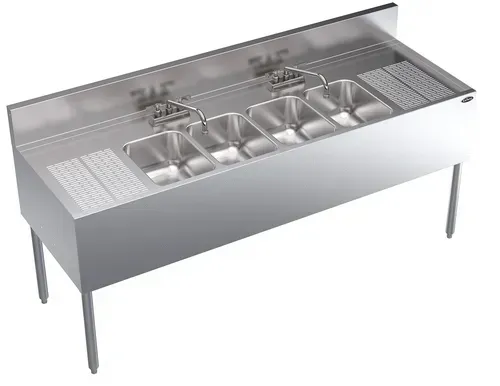 Krowne Metal KR24-64C Underbar Sink Unit, Compartment, "W x "D