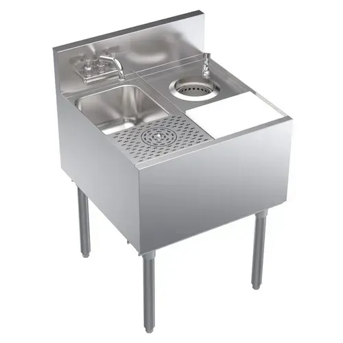 Krowne Metal KR24-MS24 Underbar Sink Unit, 1 Compartment, 24"W x 24"D