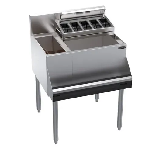 Krowne Metal KR24-MS26R-7 Underbar Ice Bin/Cocktail Station, Bottle Well Bin