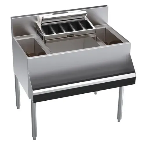 Krowne Metal KR24-MS34C Underbar Ice Bin/Cocktail Station, Bottle Well Bin