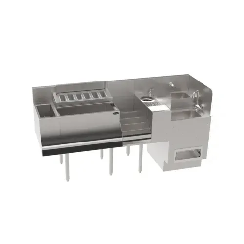 Krowne Metal KR24-TCS66D Underbar Ice Bin/Cocktail Station, Bottle Well Bin