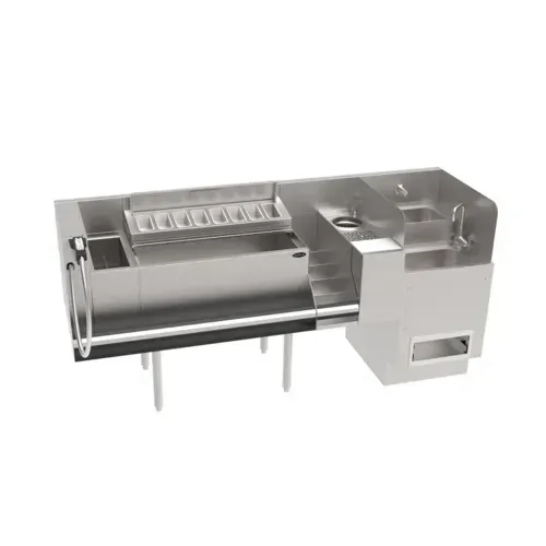 Krowne Metal KR24-TCS76B-10 Underbar Ice Bin/Cocktail Station, Bottle Well Bin