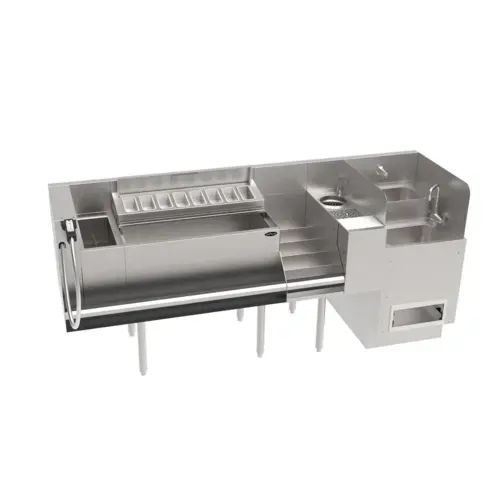 Krowne Metal KR24-TCS80C-10 Underbar Ice Bin/Cocktail Station, Bottle Well Bin