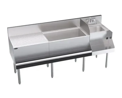 Krowne Metal KR24-W72A-10 Royal Series Underbar Ice Bin/Cocktail Station