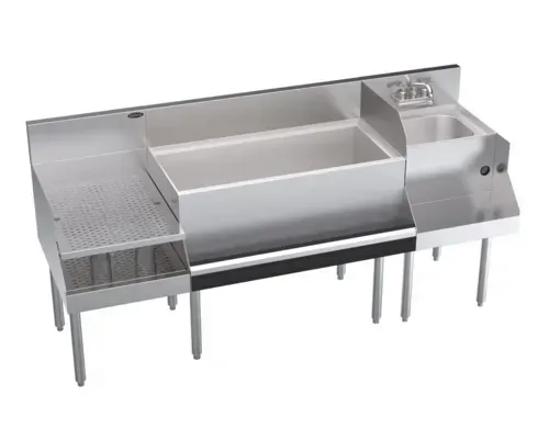 Krowne Metal KR24-W72B-10 Royal Series Underbar Ice Bin/Cocktail Station