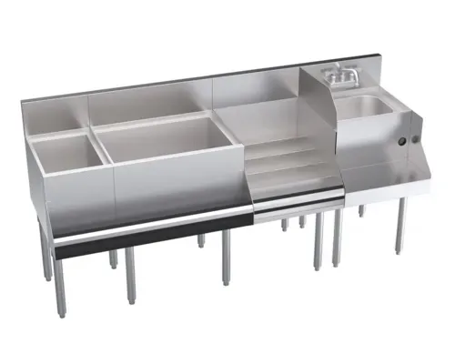 Krowne Metal KR24-W72E-10 Royal Series Underbar Ice Bin/Cocktail Station