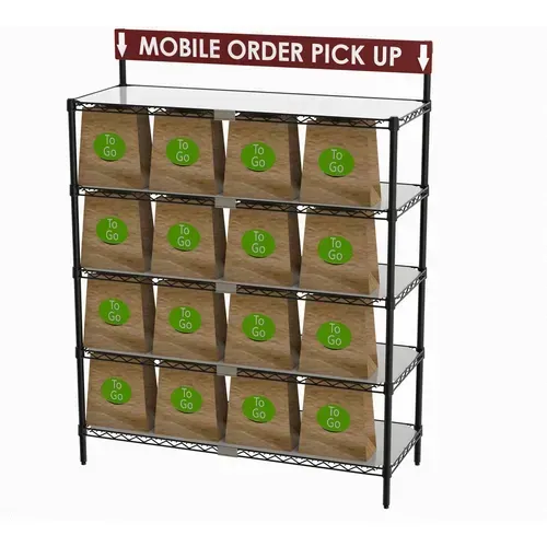 Metro CR1848TGSR To-Go Order Pick-Up Station with Sign