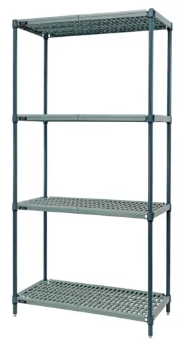 Quantum Food Service WR74-1872WPM Wire Plastic Mat Shelving Unit  stationary
