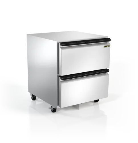Silver King SKR27A-EDUS1 27.00'' 1 Section Undercounter Refrigerator with 2 Drawers and Side / Rear Breathing Compressor