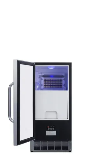 Summit Commercial BIM44GADA 14.50" Ice Maker With Bin, Cube-Style - 50-100 lbs/24 Hr Ice Production, Air-Cooled