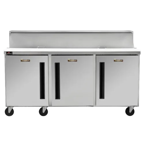 Traulsen CLPT-7220-SD-LRR 70.25'' 3 Door Refrigerated Sandwich / Salad Prep Table with