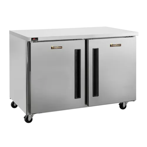 Traulsen CLUC-36F-SD-LR 36.25'' 2 Section Undercounter Freezer with 2 Left/Right Hinged Solid Doors and Side / Rear Breathing Compressor