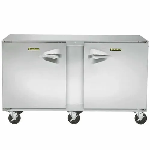 Traulsen ULT60-RR-SB 60'' 2 Section Undercounter Freezer with 2 Right Hinged Solid Doors and Front Breathing Compressor