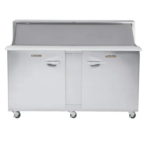Traulsen UPT7230-RR 72'' 2 Door Counter Height Refrigerated Sandwich / Salad Prep Table with Mega Top
