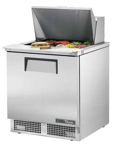 True TFP-32-12M 32.13'' 1 Door Counter Height Mega Top Refrigerated Sandwich / Salad Prep Table