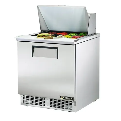 True TFP-32-12M 32.13'' 1 Door Counter Height Mega Top Refrigerated Sandwich / Salad Prep Table