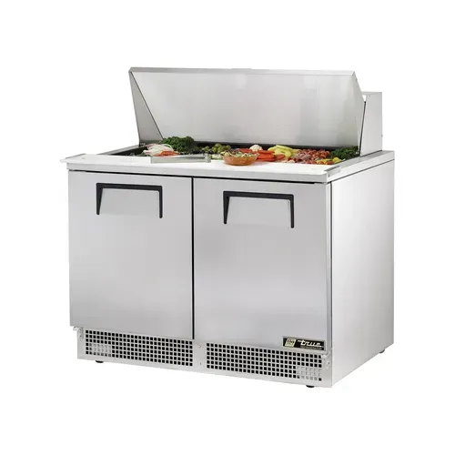 True TFP-48-18M 48.13'' 2 Door Counter Height Mega Top Refrigerated Sandwich / Salad Prep Table