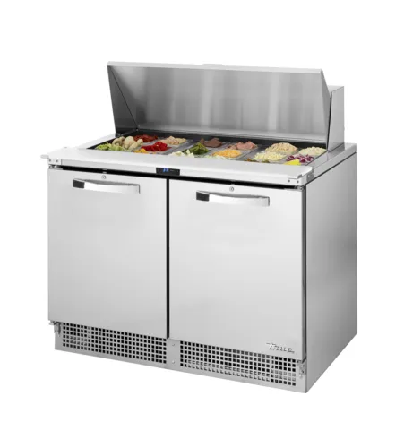 True TFP-48-18M~SPEC3 48.13'' 1 Door 2 Drawer Counter Height Mega Top Refrigerated Sandwich / Salad Prep Table