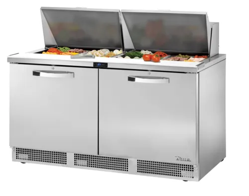 True TFP-64-24M~SPEC3 64.13'' 1 Door 2 Drawer Counter Height Mega Top Refrigerated Sandwich / Salad Prep Table