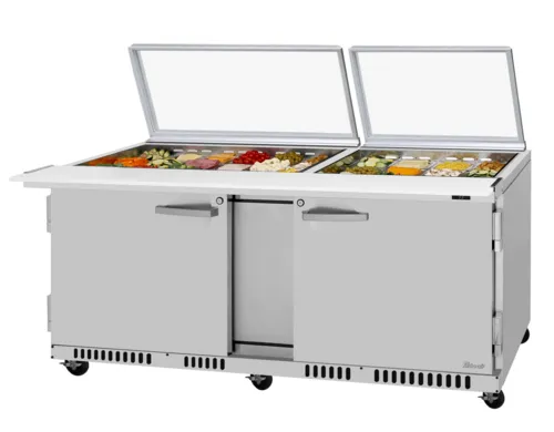 Turbo Air PST-72-30-FB-N-GL 72.62'' Refrigerated Sandwich / Salad Prep Table with