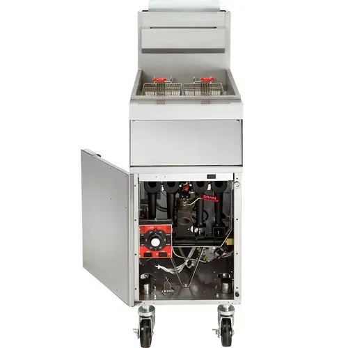 Vulcan 1GR45M-QS-PLATINUM Gas Floor Model Full Pot Fryer with Controls -