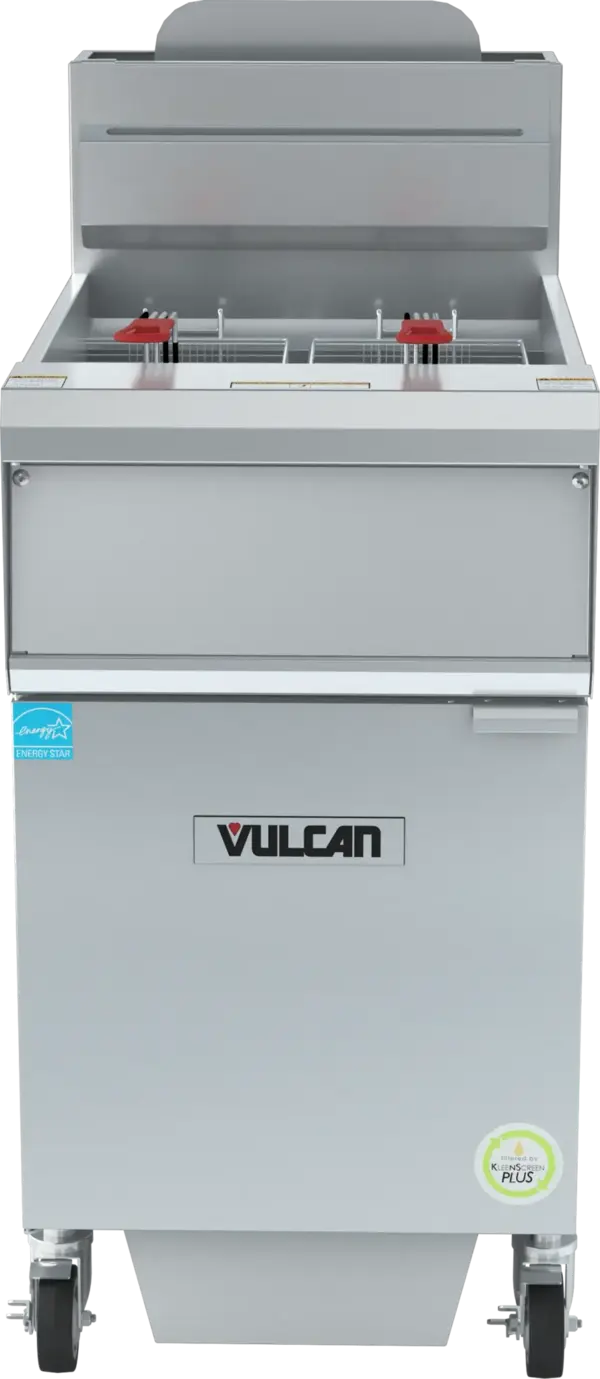 Vulcan 1VHG70AF Gas Floor Model Full Pot Fryer with Controls -