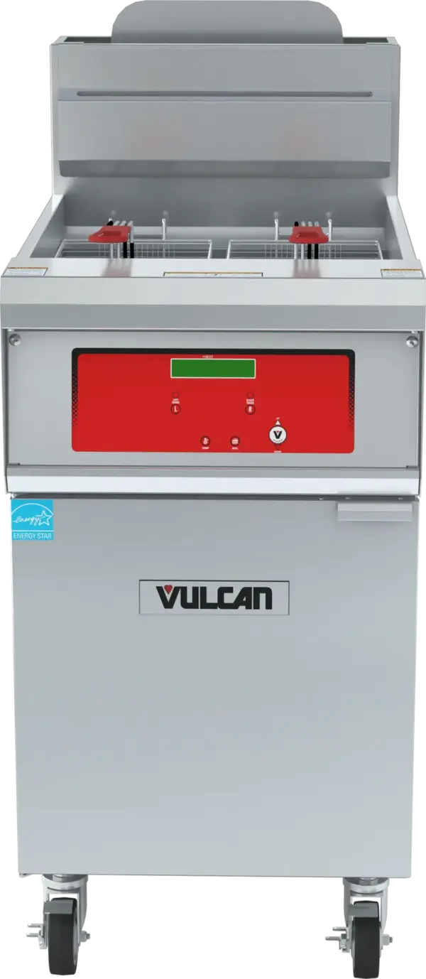 Vulcan 1VHG70D Gas Floor Model Full Pot Fryer with Controls -