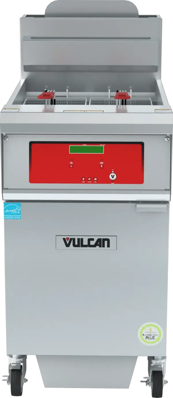 Vulcan 1VHG70DF Gas Floor Model Full Pot Fryer with Controls -