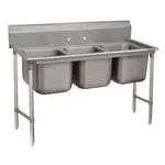 Advance Tabco 9-63-54 Commercial Sink, (3) Three Compartment, Construction with and - 69.75" W