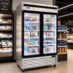 Atosa USA MCF8703ES 54.40'' Section Glass Door Merchandiser Freezer