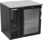 Beverage Air BB36HC-1-G-B 1 Door Refrigerated Back Bar Storage Cabinet