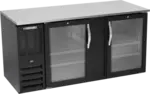 Beverage Air BB68HC-1-FG-B 2 Door Refrigerated Back Bar Storage Cabinet