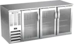 Beverage Air BB72HC-1-FG-S 3 Door Refrigerated Back Bar Storage Cabinet