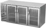 Beverage Air BB72HC-1-FG-S 3 Door Refrigerated Back Bar Storage Cabinet