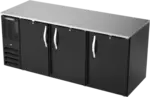 Beverage Air BB78HC-1-F-B 3 Door Refrigerated Back Bar Storage Cabinet