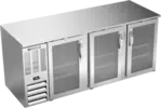 Beverage Air BB78HC-1-FG-S 3 Door Refrigerated Back Bar Storage Cabinet