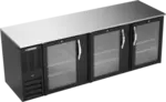 Beverage Air BB94HC-1-FG-B 3 Door Refrigerated Back Bar Storage Cabinet