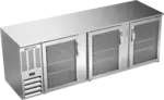 Beverage Air BB94HC-1-FG-S 3 Door Refrigerated Back Bar Storage Cabinet