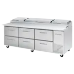 Blue Air BAPP93-D6-HC 93.25'' Refrigerated Pizza Prep Table