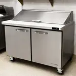 Blue Air BLMT36-HC 36.38'' 2 Door Counter Height Mega Top Refrigerated Sandwich / Salad Prep Table