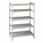 Cambro CPU185472V5480 Camshelving® Premium Series 54"W x 18"D x 72"H Shelving Unit, Plastic with Metal Frame - NSF